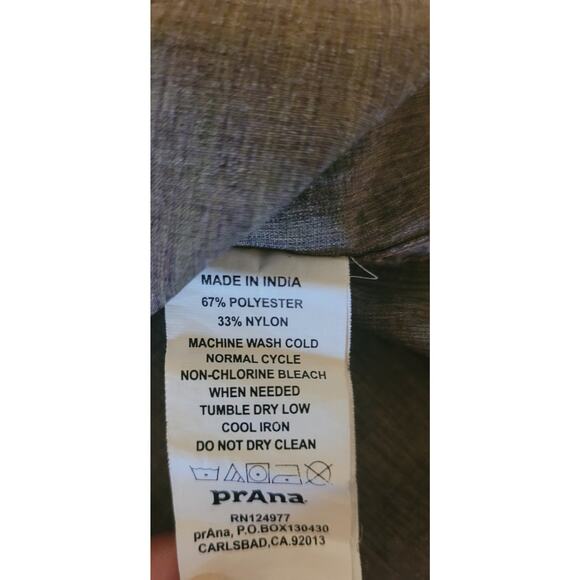 Prana Ascension Shirt Mens M Taupe Long Sleeve Button Up Outdoor Hiking Stretch - Picture 10 of 16